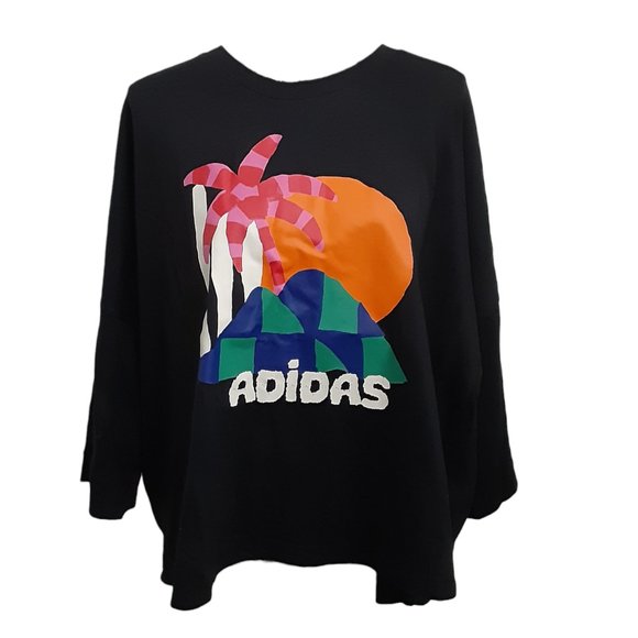 Adidas Cropped Tee Women Size 3X Loose Fit - Picture 1 of 5